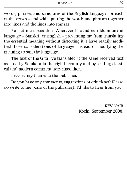 Preface to Bhagavad-Gita of Inner Courage